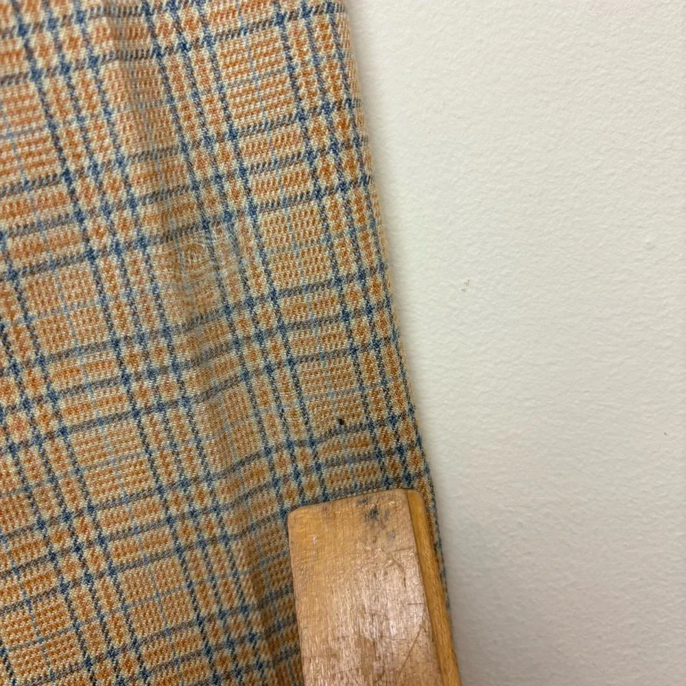 Sears & Roebuck Perma Prest Pants Slacks Plaid Tan Boys Size 6 Vintage 1960s 70s